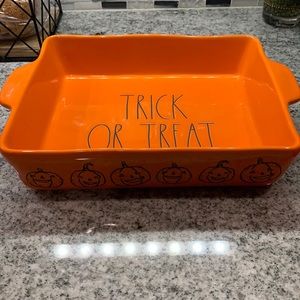 Orange Halloween “trick or treat” brownie pan